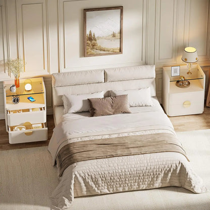 Modern White Nightstand
