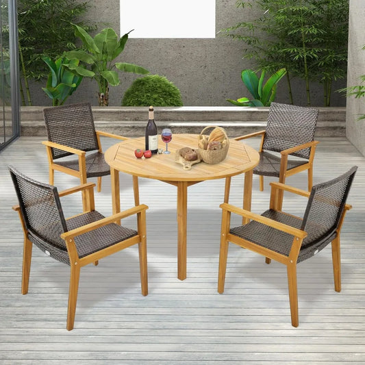 Patio Wicker Dining Set
