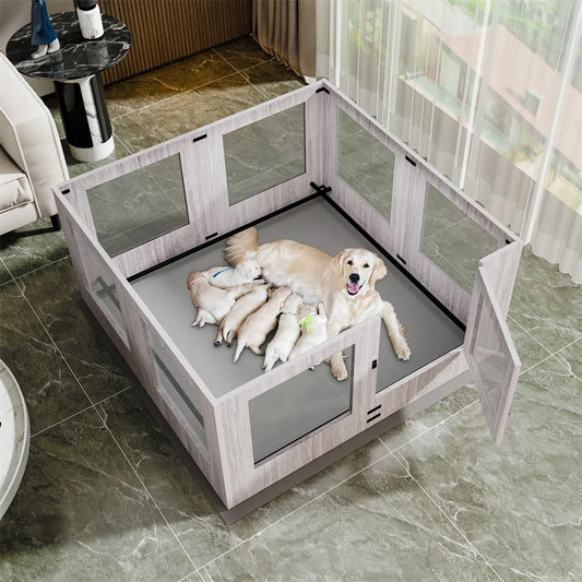 Glass Whelping Box Playpen