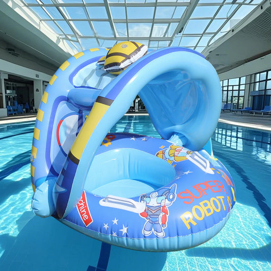 Thickened Inflatable Canopy Seat Ring with Handles