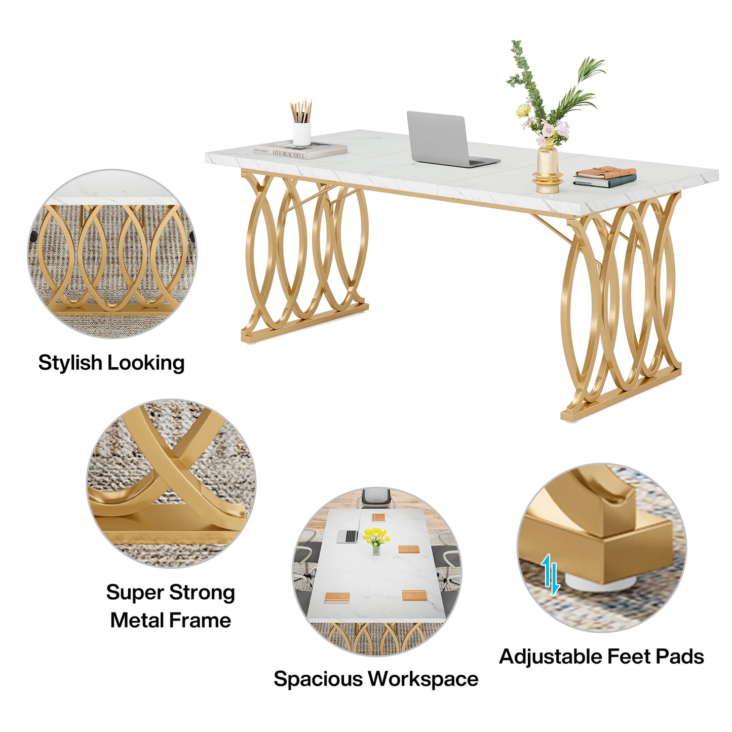 Gold-Leg Work Desk