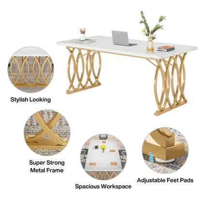Gold-Leg Work Desk