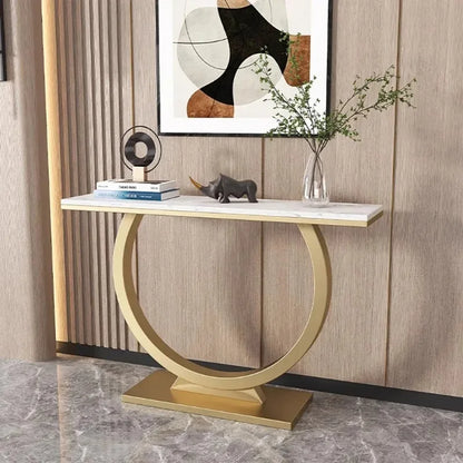 Nordic Corner Console Table – Elegant Minimalist Entryway Table for Modern Hallways