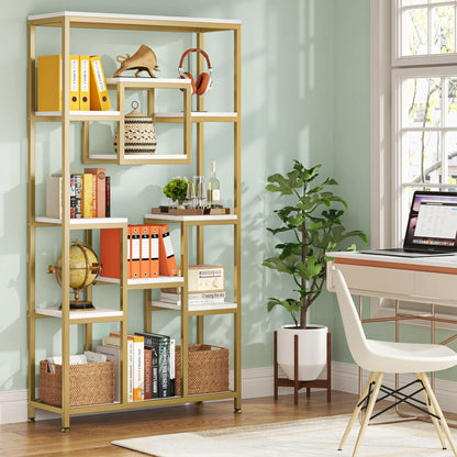 Gold Etagere Bookcase