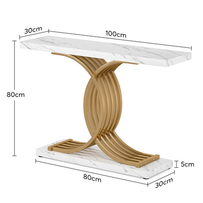 Gold Geometric Console
