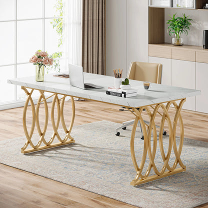 Gold-Leg Work Desk