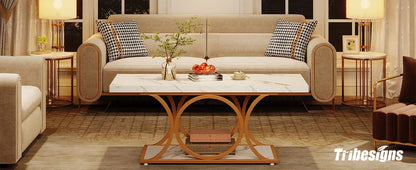 Faux Marble Coffee Table
