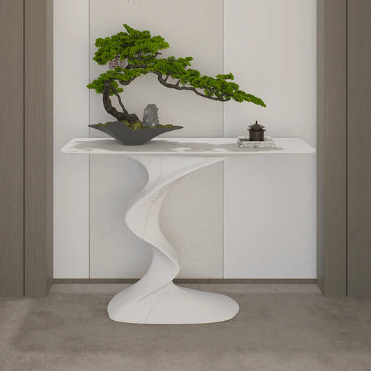 Modern Corner Console Table – Unique Nordic Entryway Table for Luxury Hallway and Vintage Living Room Design