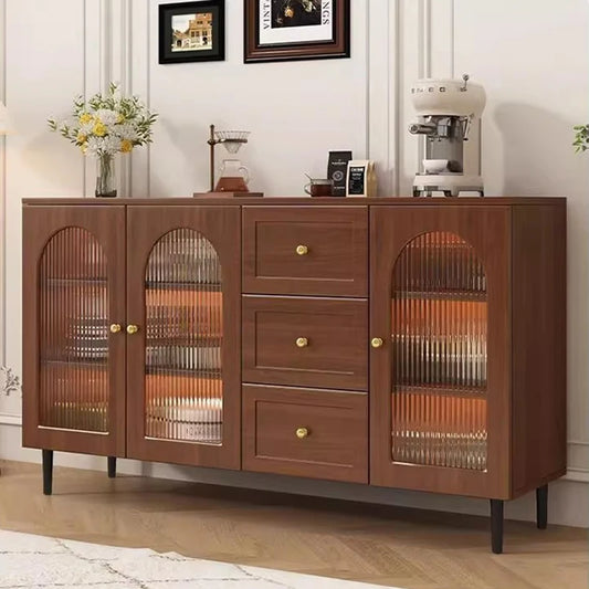 Vintage Glam Nordic Living Room Cabinet – Simple Metal Design Storage Unit