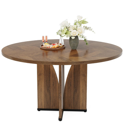 Round Wood Conference Table