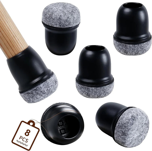 Black Chair Leg Floor Protectors