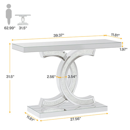 Gold Faux Marble Console