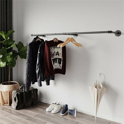 Industrial Wall Clothes Rack