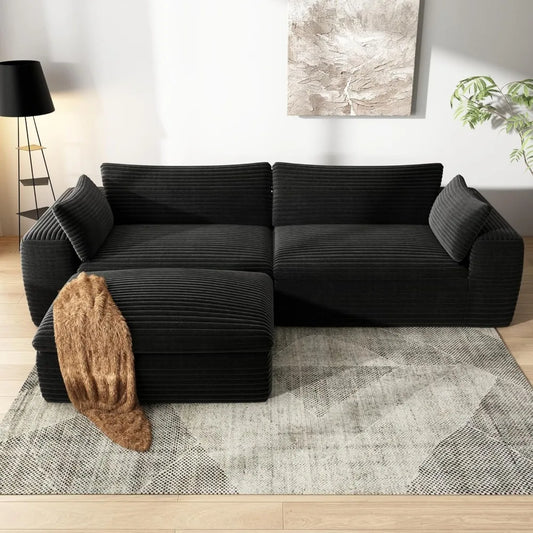 Black Cloud Sectional Sofa