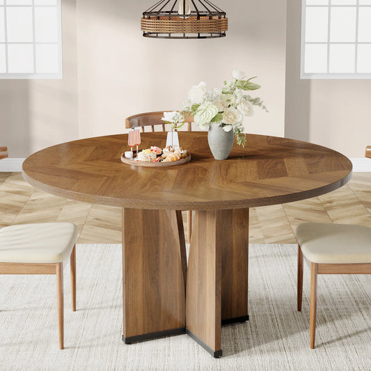 Round Wood Conference Table