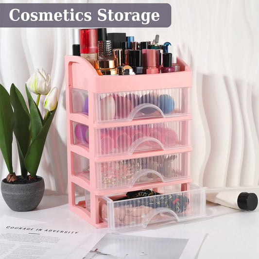 Cosmetic display boxes with 4 drawers