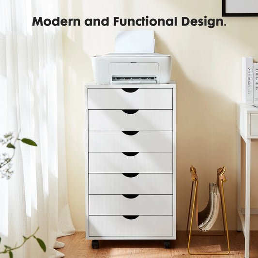 7-Drawer Chest Storage Cabinet with Wheels