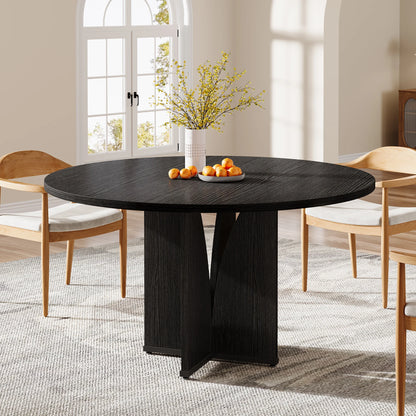 Round Wood Conference Table