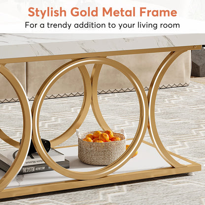 Faux Marble Coffee Table