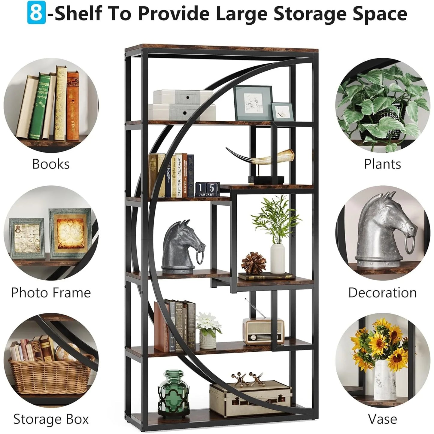Industrial Etagere Bookcase
