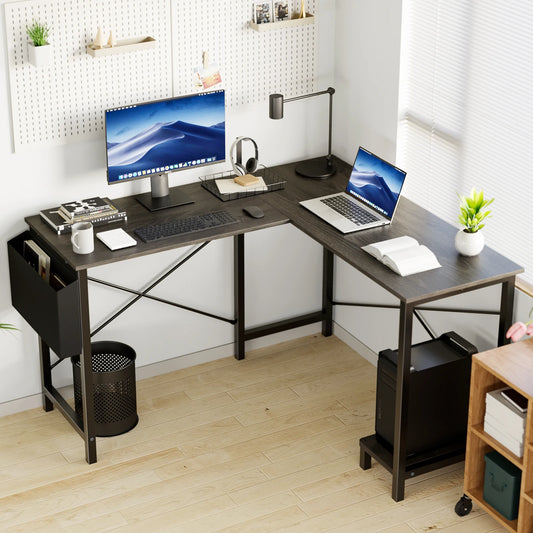 50-Inch Gaming Corner Desk with CPU Storage Shelf
