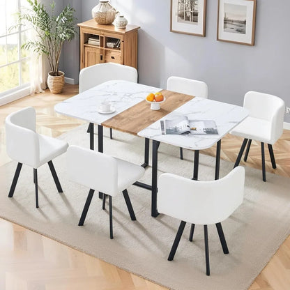 Faux Marble Dining Set