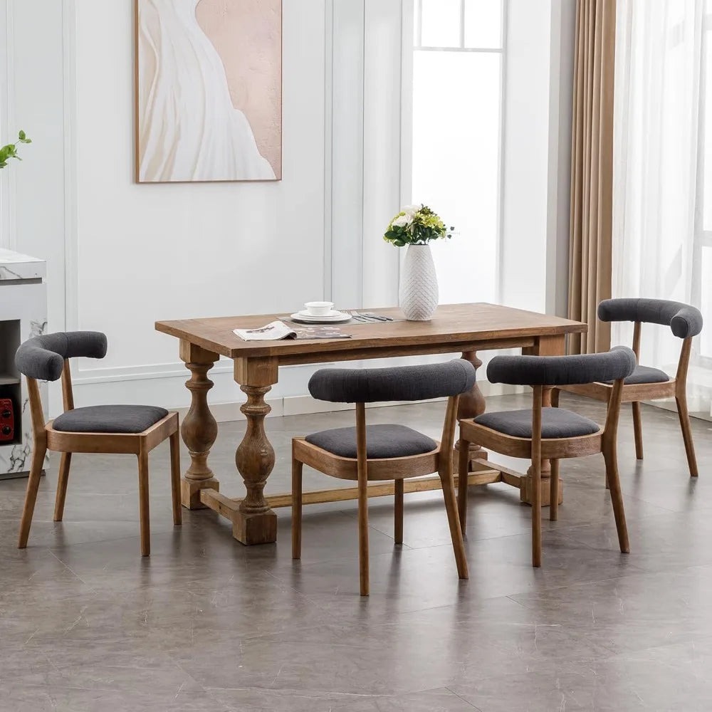 Curved Open Back Chair Set