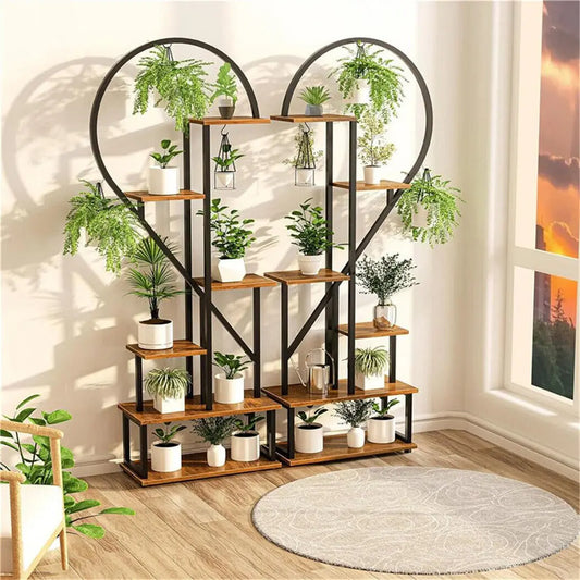 Heart-Shaped Plant Rack