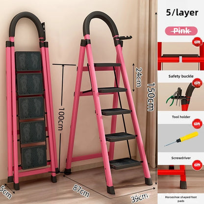 Foldable Carbon Steel Ladder