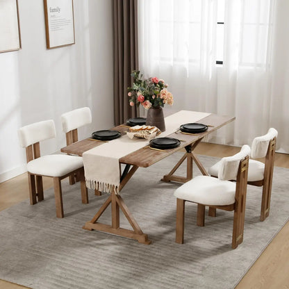 Boucle Fabric Dining Chairs