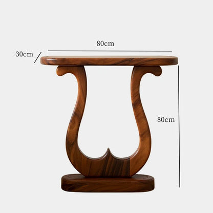 Modern Corner Console Table – Nordic Wooden Entryway Table for Hallways and Living Room Spaces