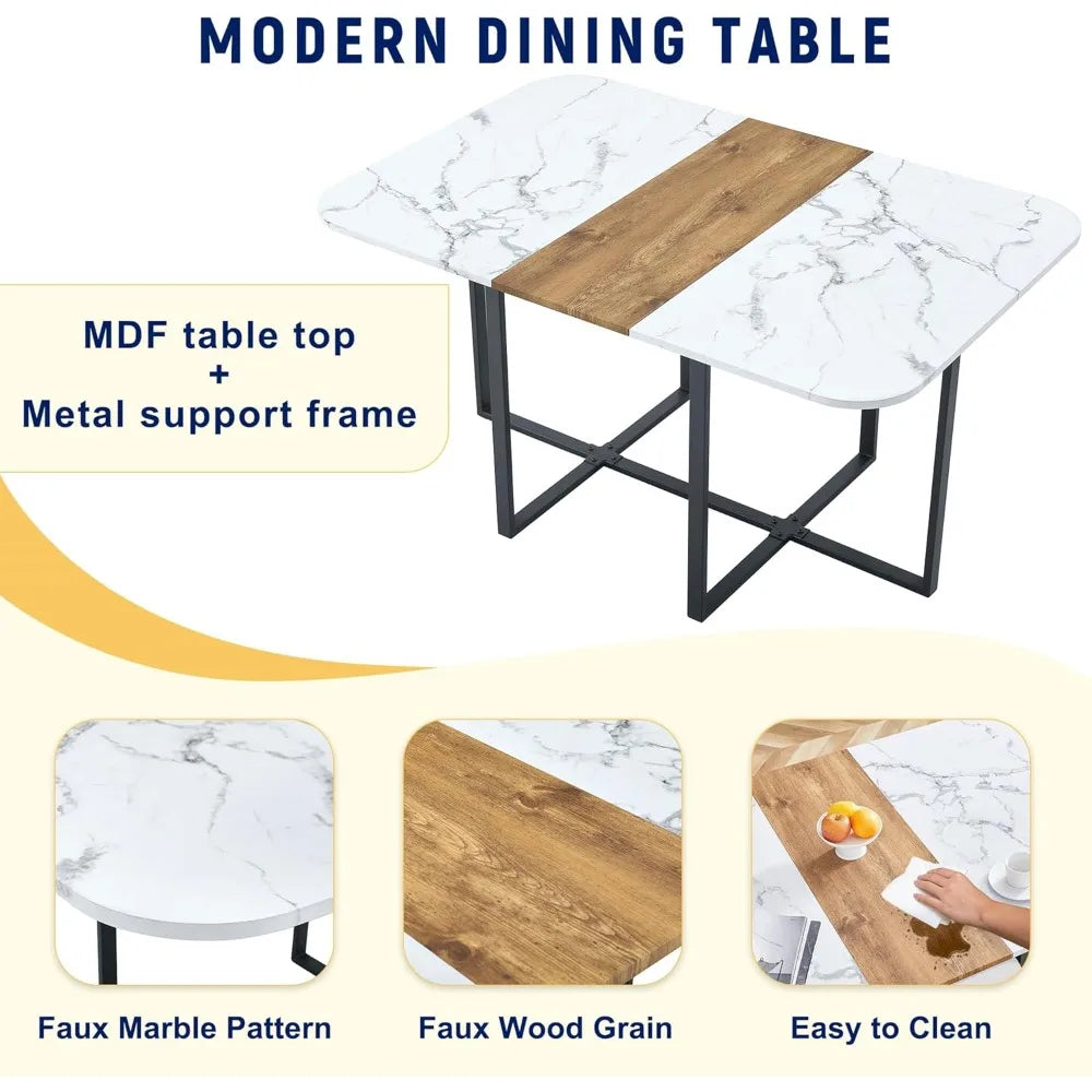 Faux Marble Dining Set