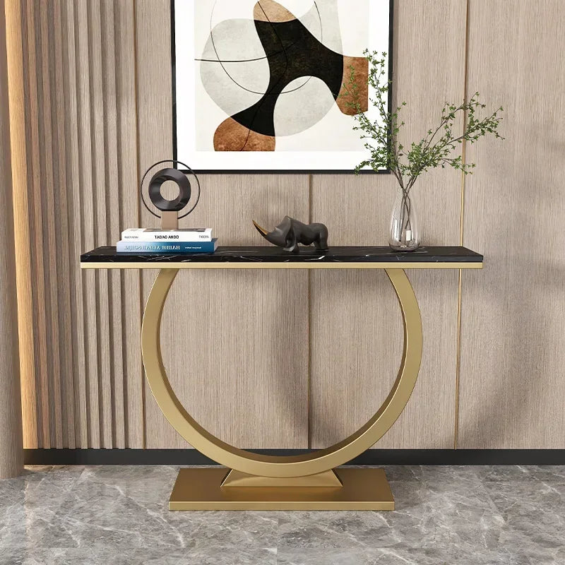 Nordic Corner Console Table – Elegant Minimalist Entryway Table for Modern Hallways