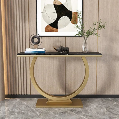 Nordic Corner Console Table – Elegant Minimalist Entryway Table for Modern Hallways
