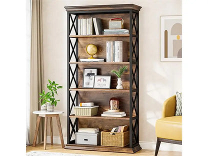 6 Tier Industrial Bookcase