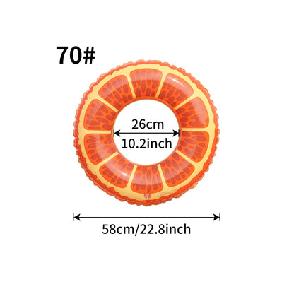 Thick Orange Shaped Pool Float