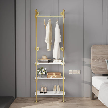 Industrial Pipe Wall Garment Rack