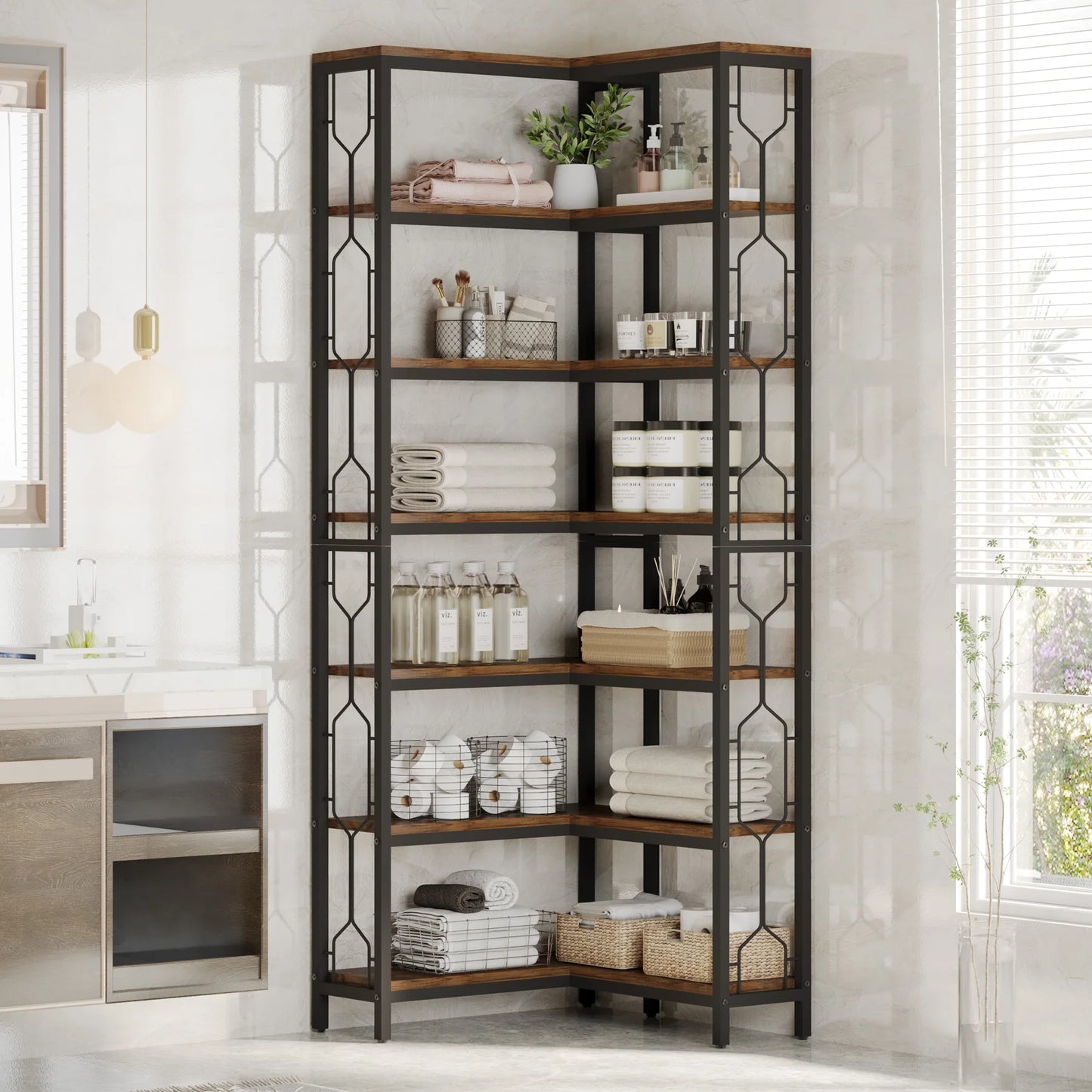 Industrial Corner Shelf