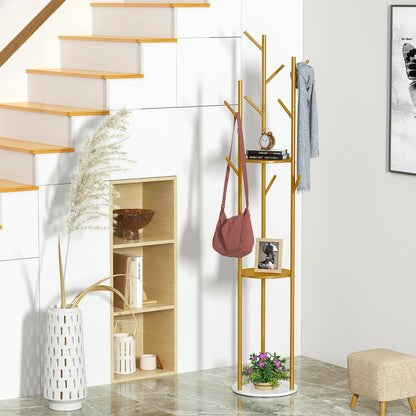 Gold Marble Coat Rack