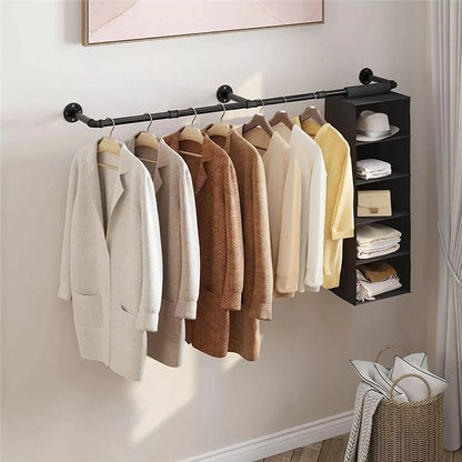 Industrial Wall Clothes Rack