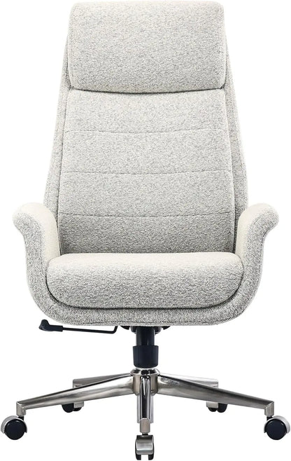 Bouclé High-Back Office Chair