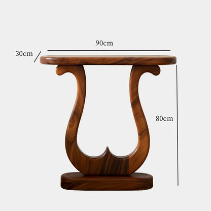 Modern Corner Console Table – Nordic Wooden Entryway Table for Hallways and Living Room Spaces