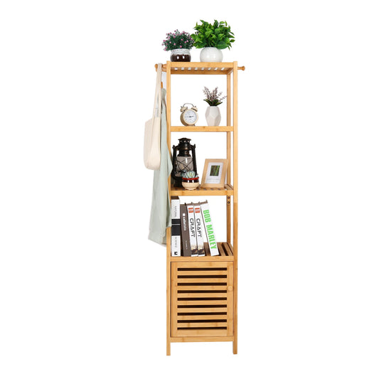 Tall Bamboo Corner Cabinet