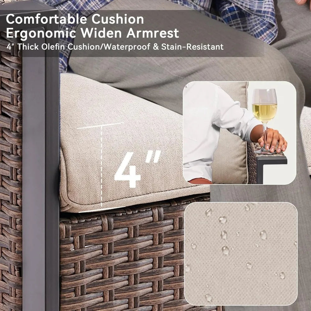 5-Piece Outdoor Wicker Set