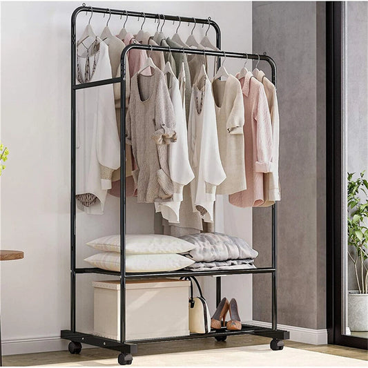 Double Clothes Rail Rack