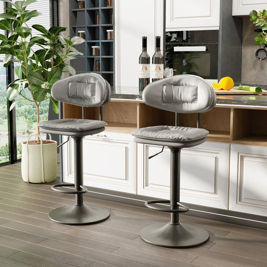 Adjustable Swivel Bar Stools Set