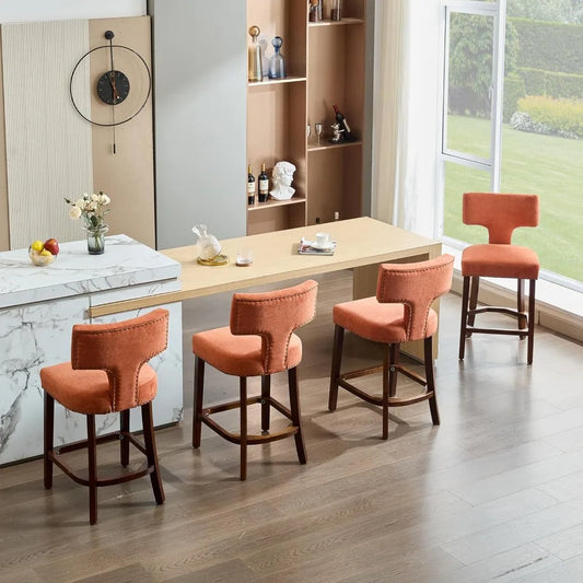 Linen Farmhouse Bar Stools Set