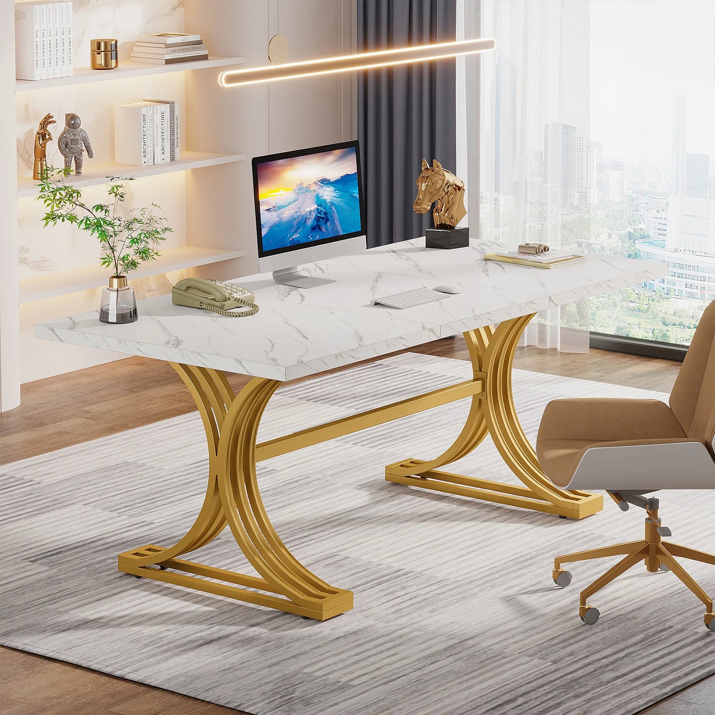 Gold-Leg Work Desk