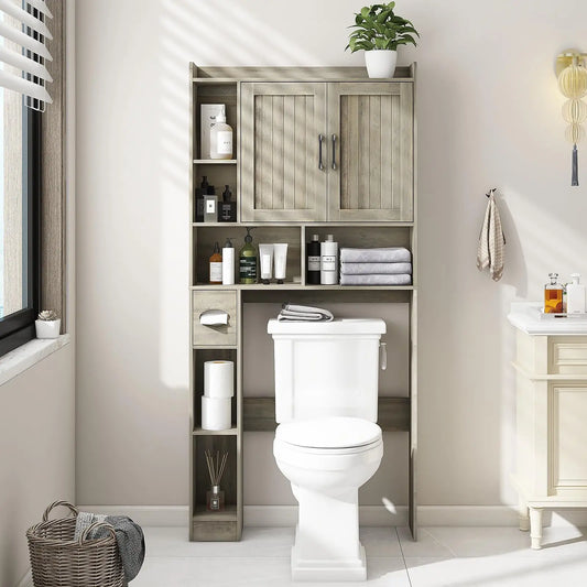 Wooden Over The Toilet Storage Cabinet